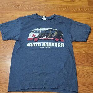 UCSB UC Santa Barbara VW Bus Surfboard CA Bear T Shirt Alumni Size Medium Cotton